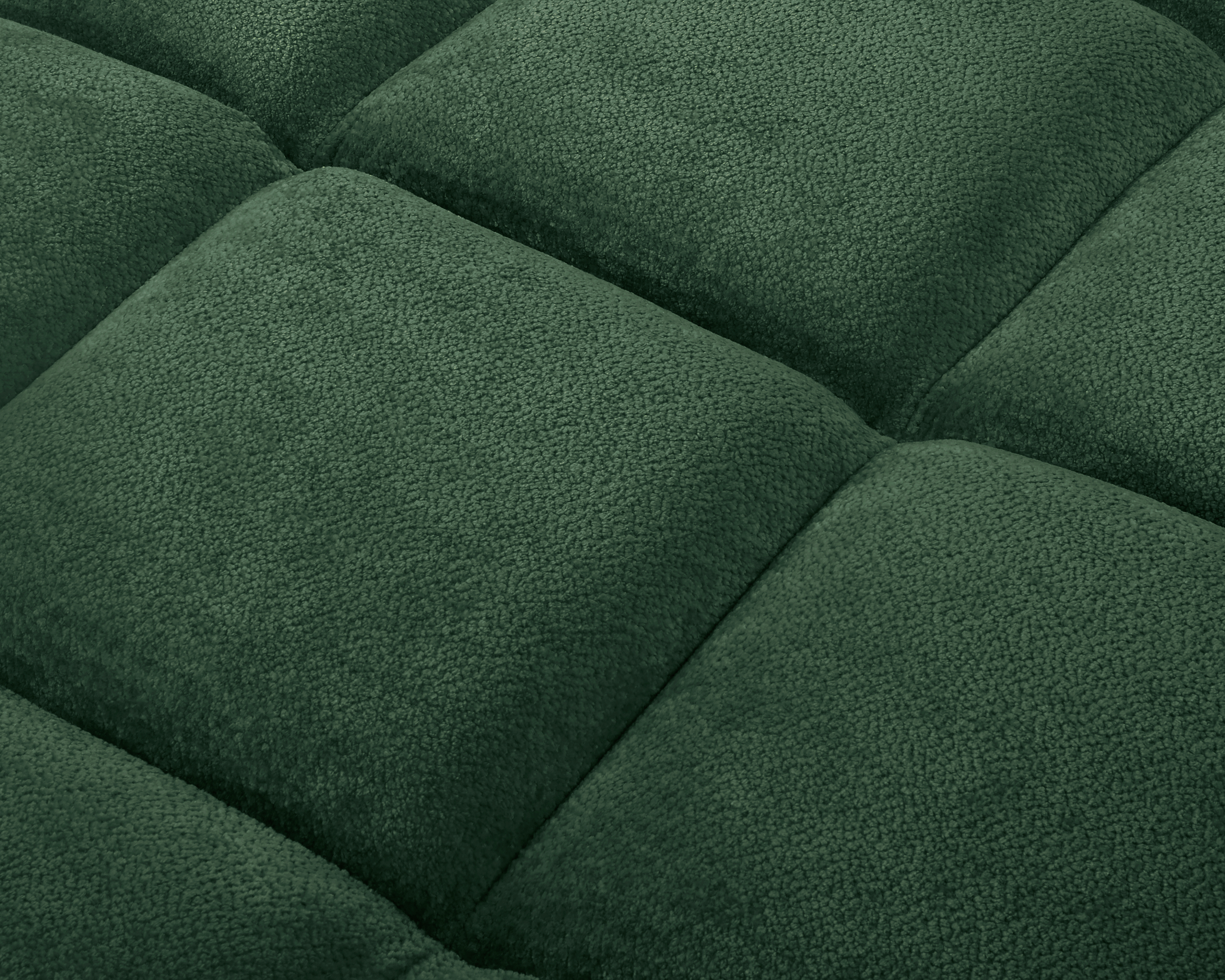 Canapé d’angle droit Fontaine au Roi en tissu chenille vert Paname Avenue, zoom sur le revêtement