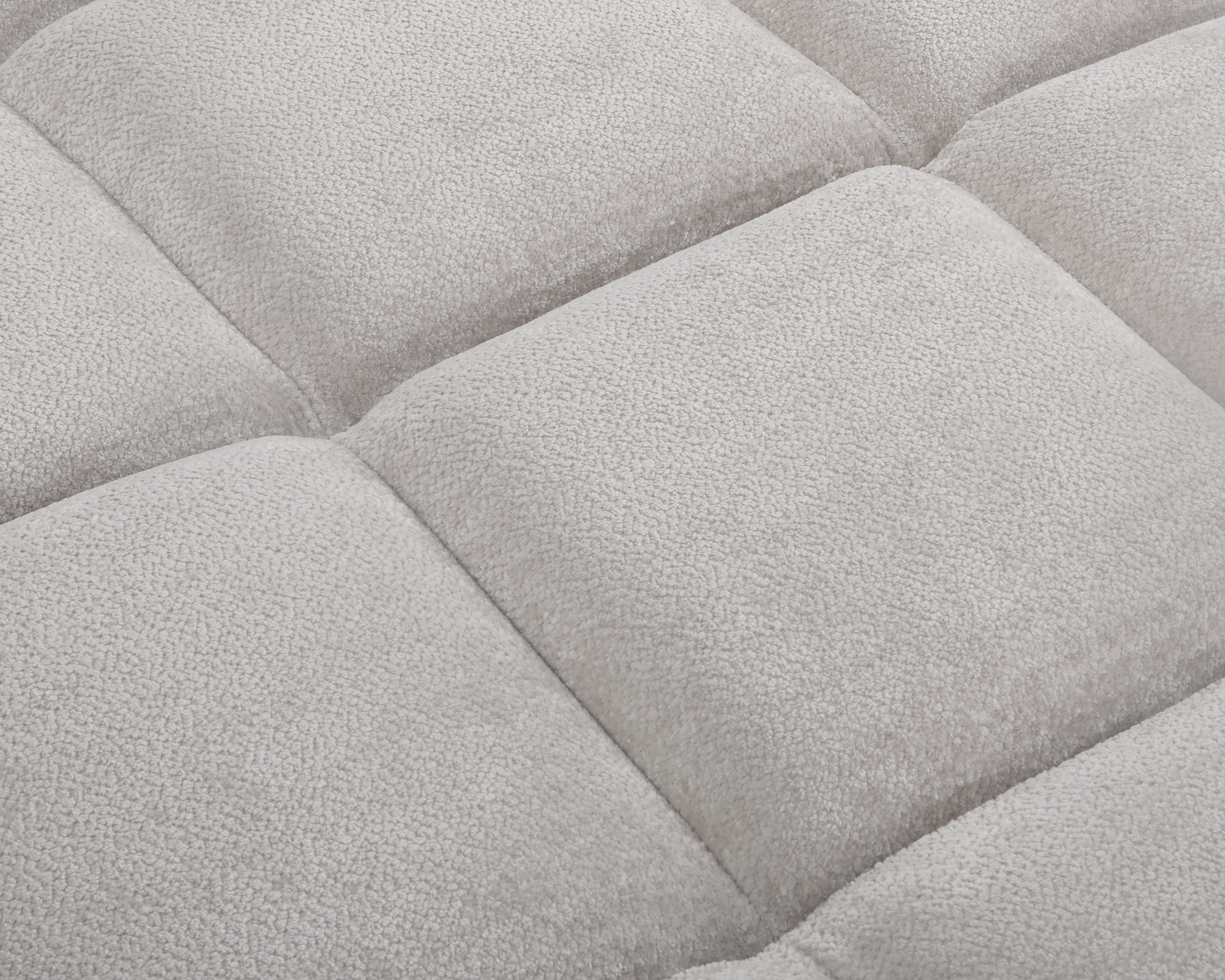 Canapé d’angle gauche Fontaine au Roi en tissu chenille gris Paname Avenue, zoom sur le revêtement