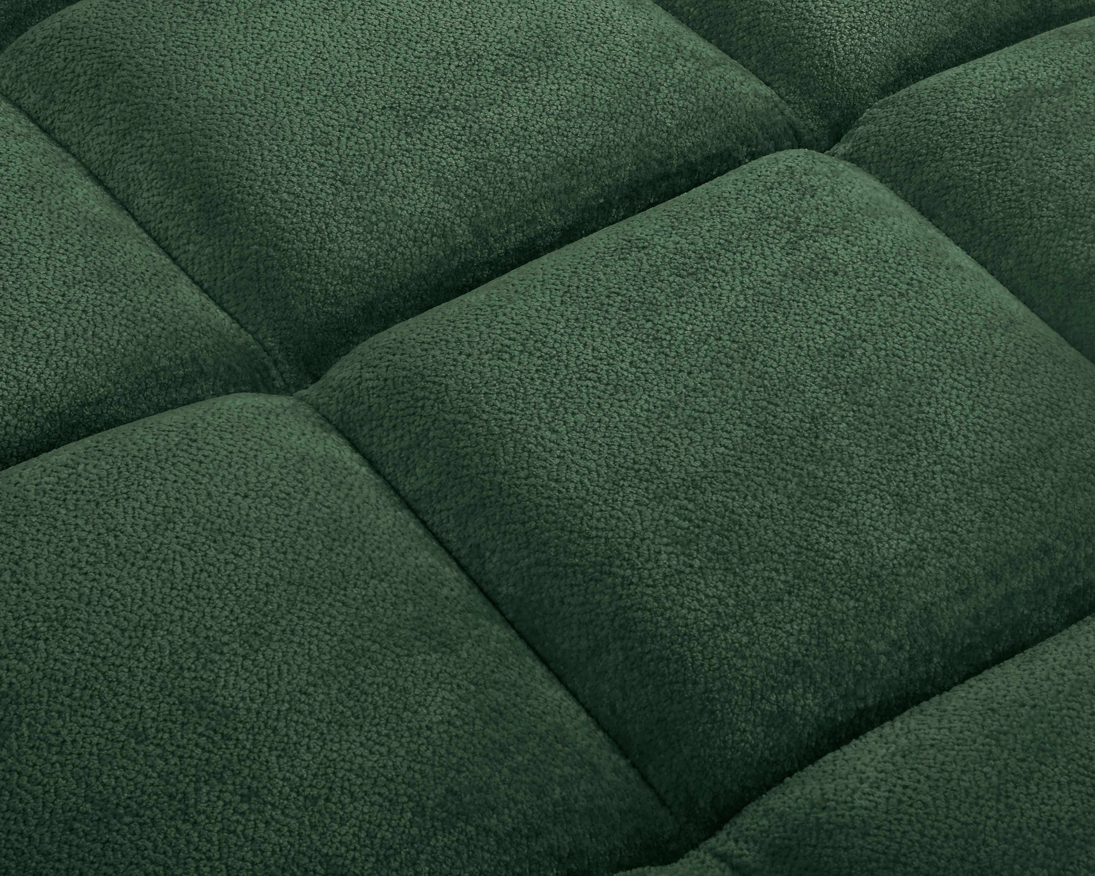 Canapé d’angle gauche Fontaine au Roi en tissu chenille vert Paname Avenue, zoom sur le revêtement