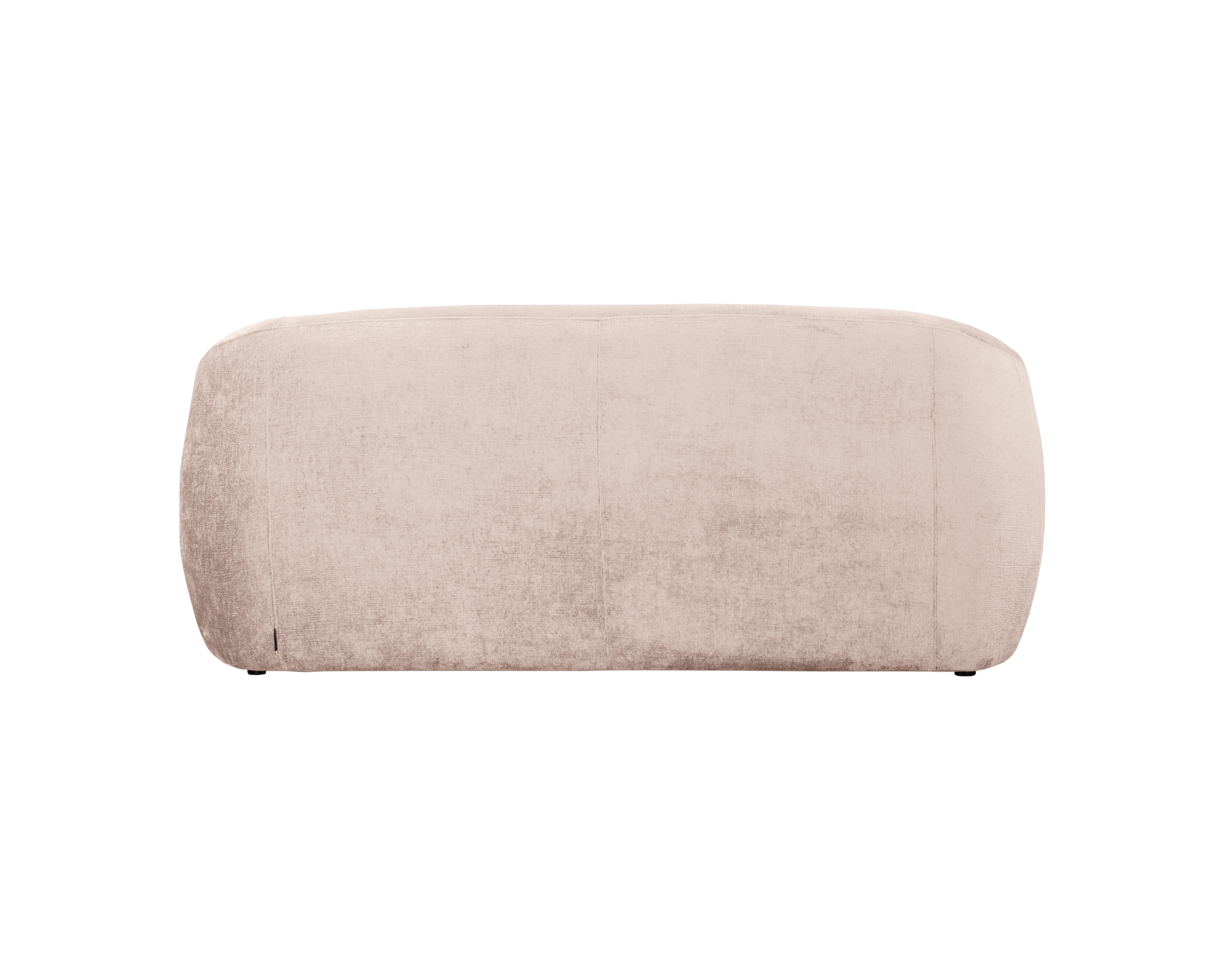 Canapé droit Calais en tissu chenille beige Paname Avenue, vue arrière sur fond blanc