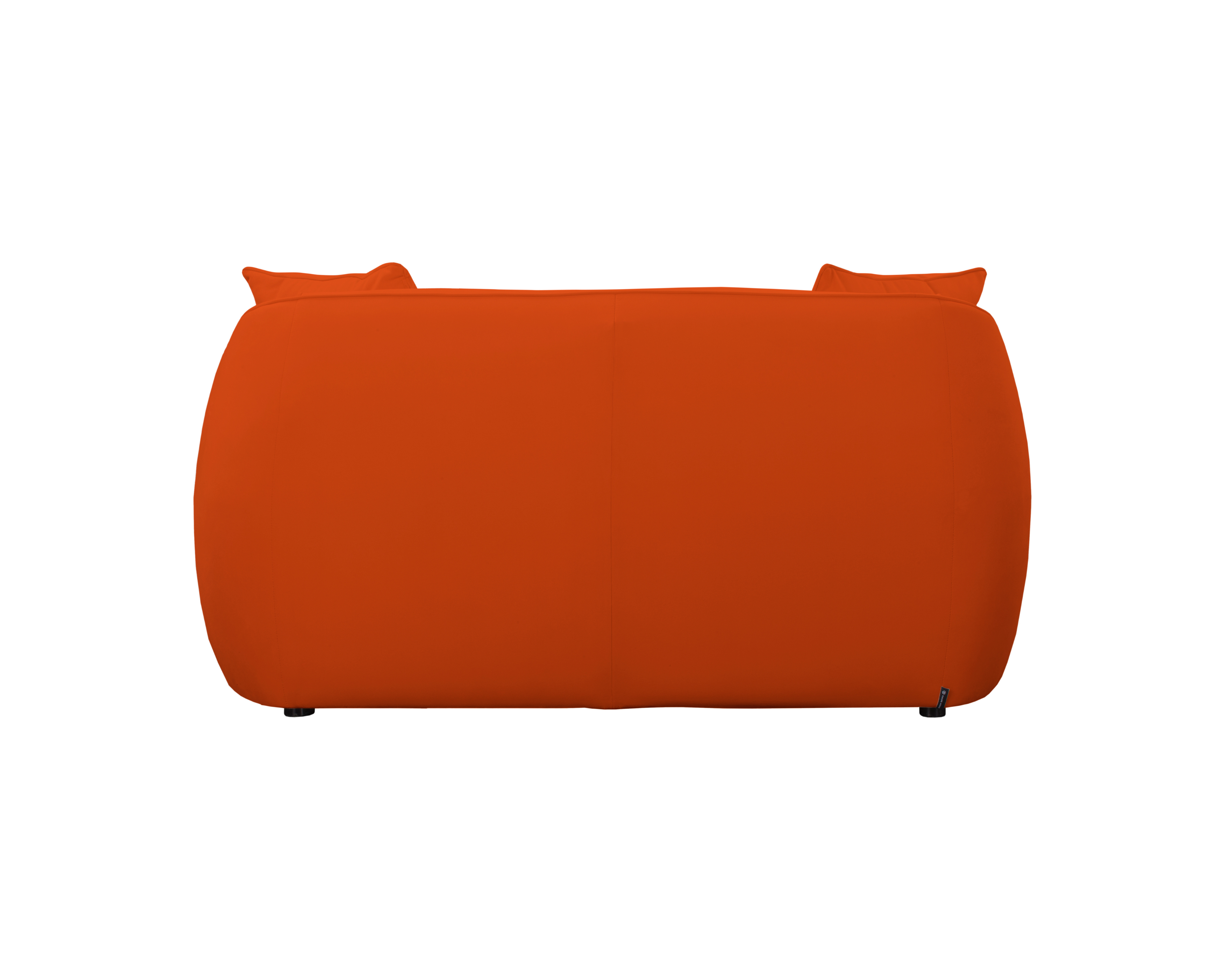Canapé droit Meslay en tissu velours lisse terracotta Paname Avenue, vue arrière sur fond blanc