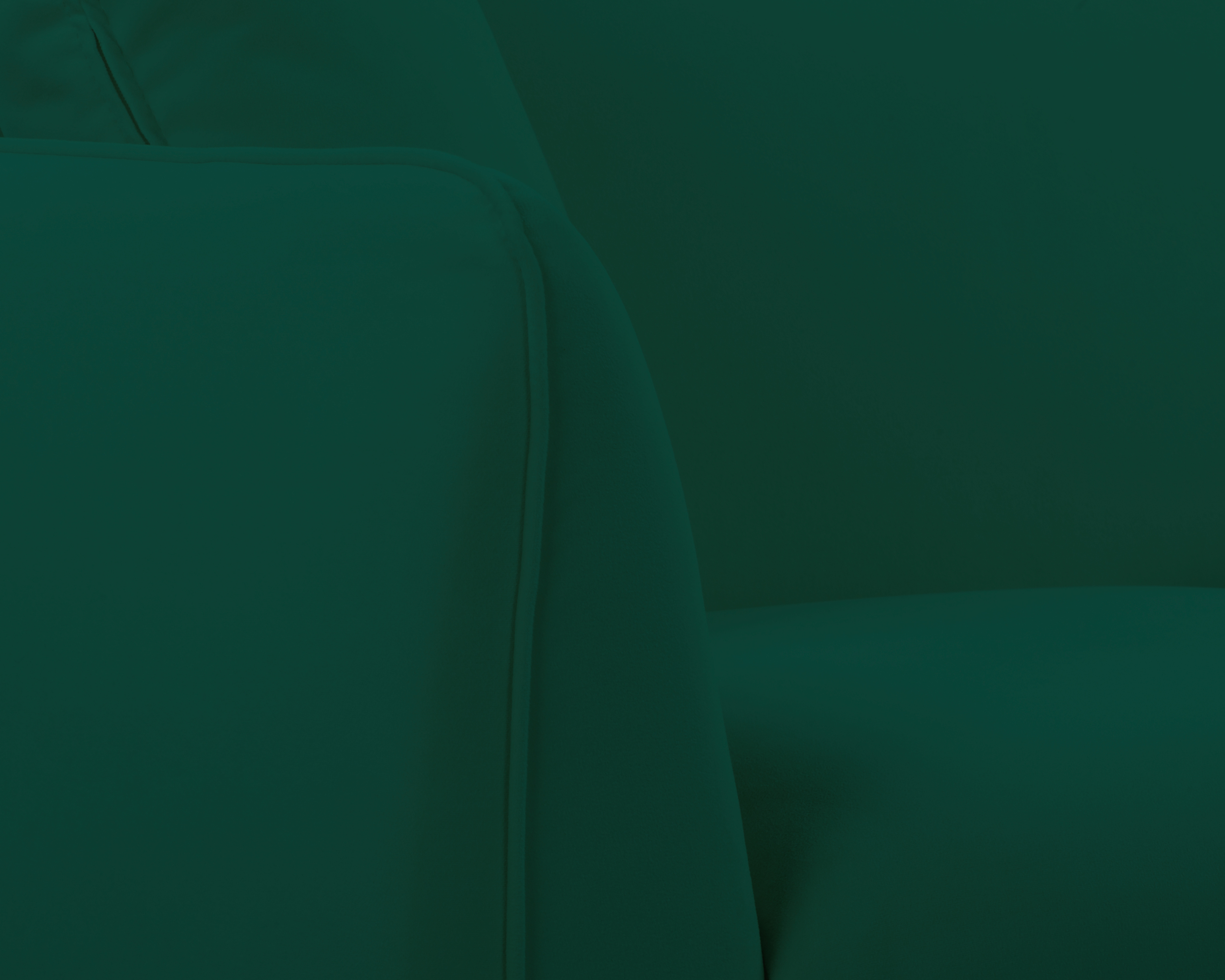 Canapé droit Meslay en tissu velours lisse vert Paname Avenue, zoom sur l’accoudoir
