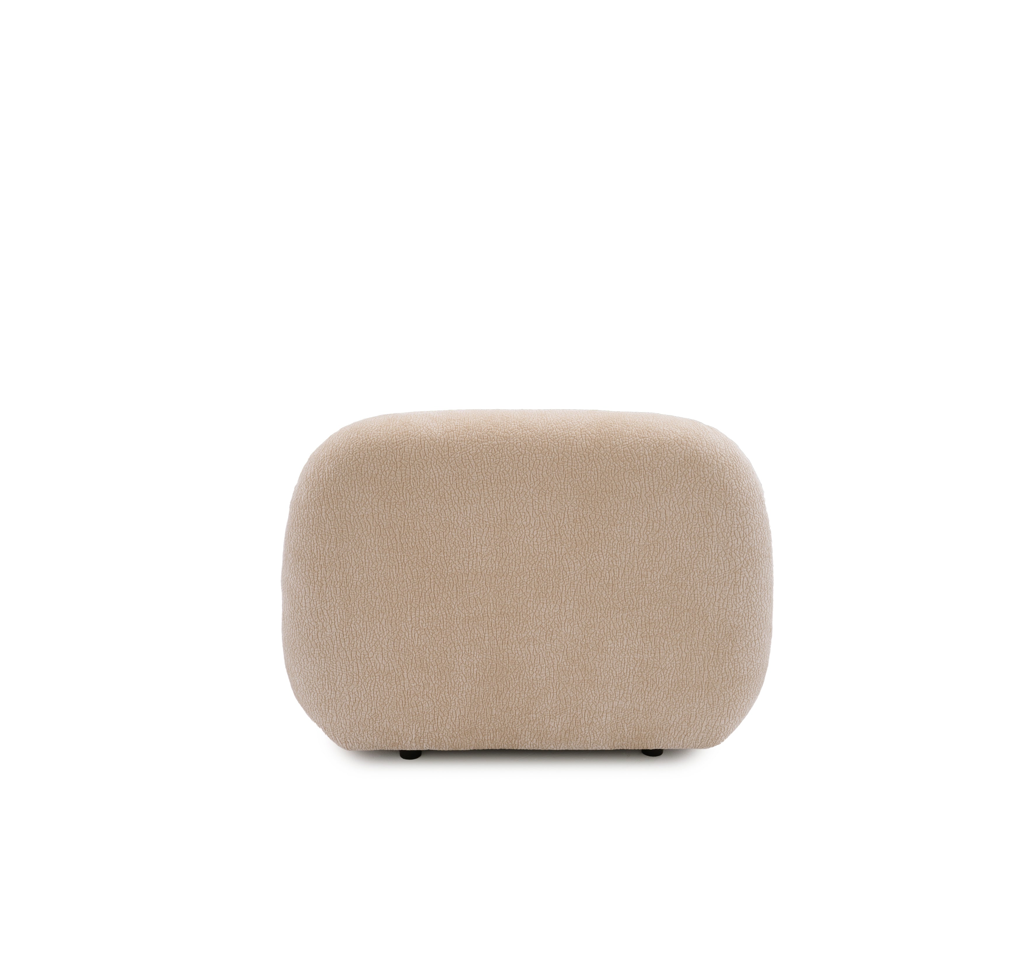 Fauteuil Fontaine en tissu chenille beige Paname Avenue, vue arrière sur fond blanc