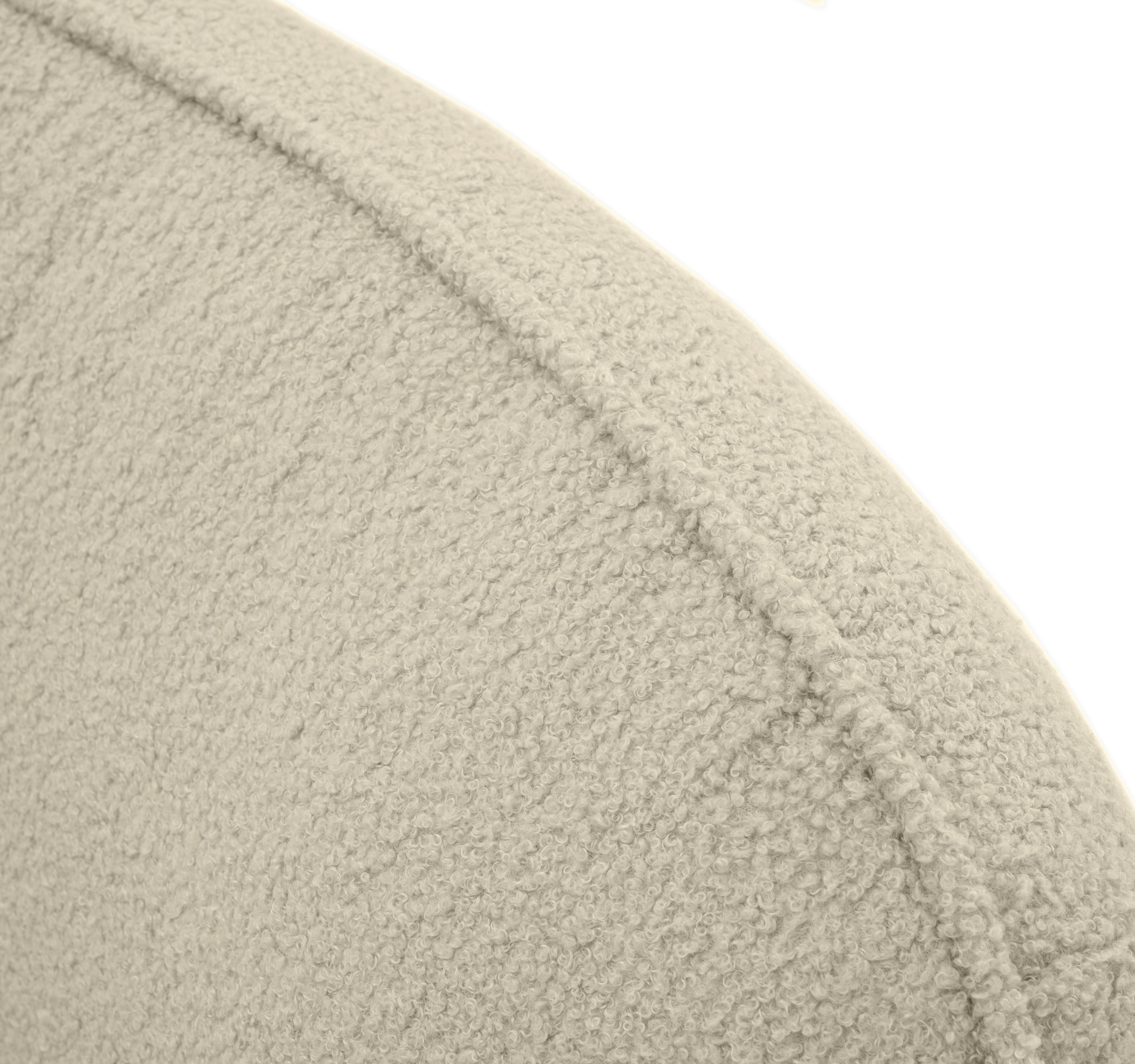 Fauteuil Louvre en tissu bouclette beige Paname Avenue, zoom sur le revêtement