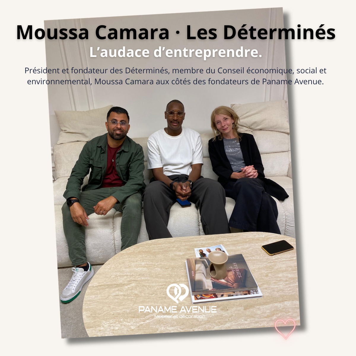 Le fondateur des Déterminés Moussa Camara entouré des fondateurs de Paname Avenue.