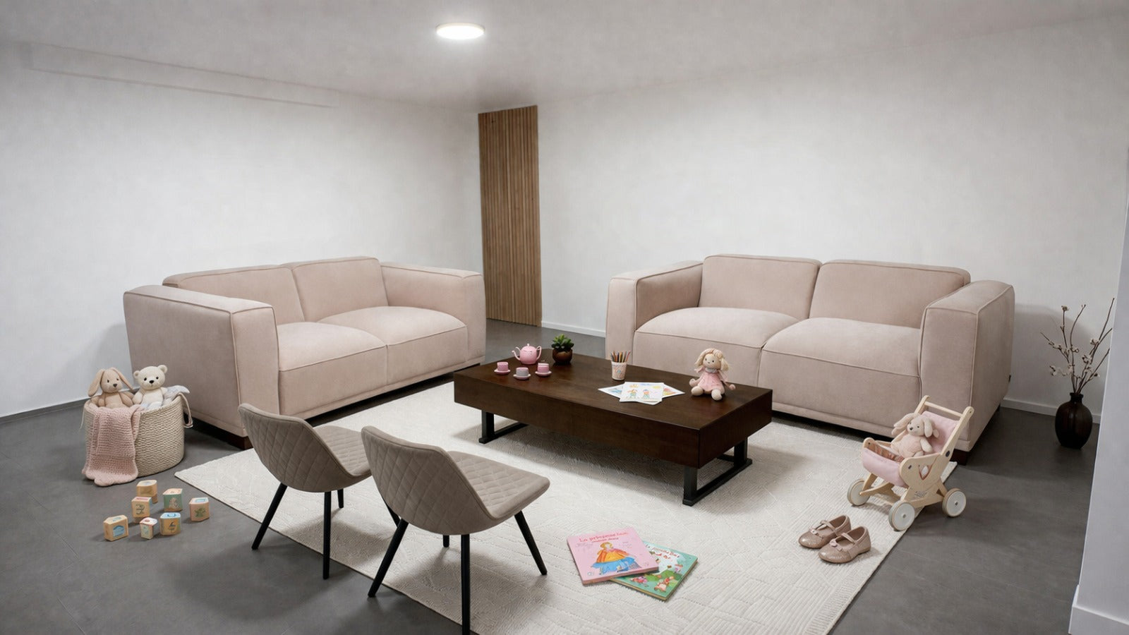 Photo client Paname Avenue du canapé droit Poulbot en coloris taupe