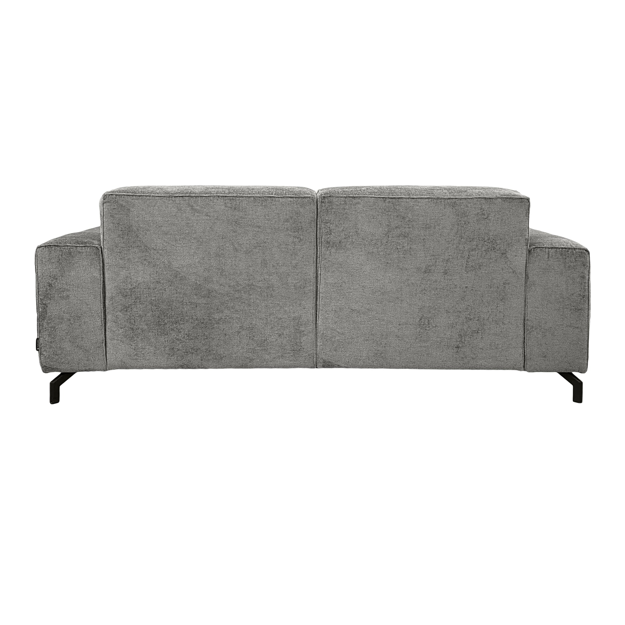 Canapé droit Cléry en tissu chenille gris Paname Avenue, vue arrière sur fond blanc
