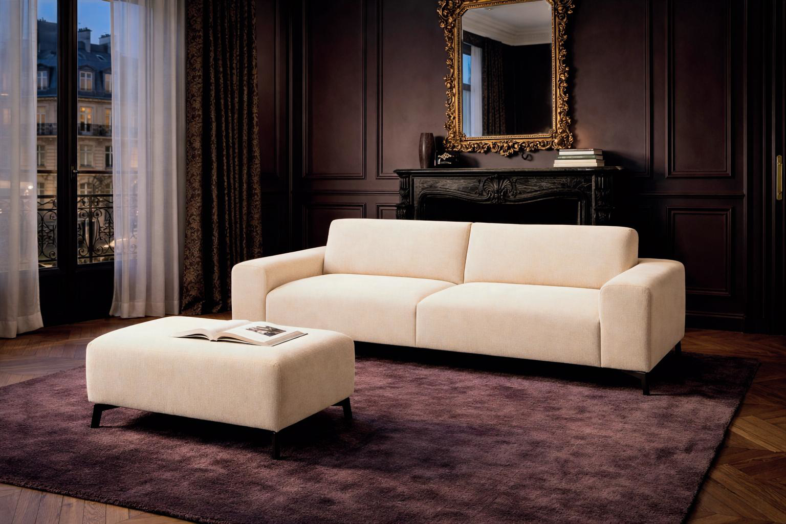 canape-droit-frochot-pouf-douai-paname-design-boucle-luxe