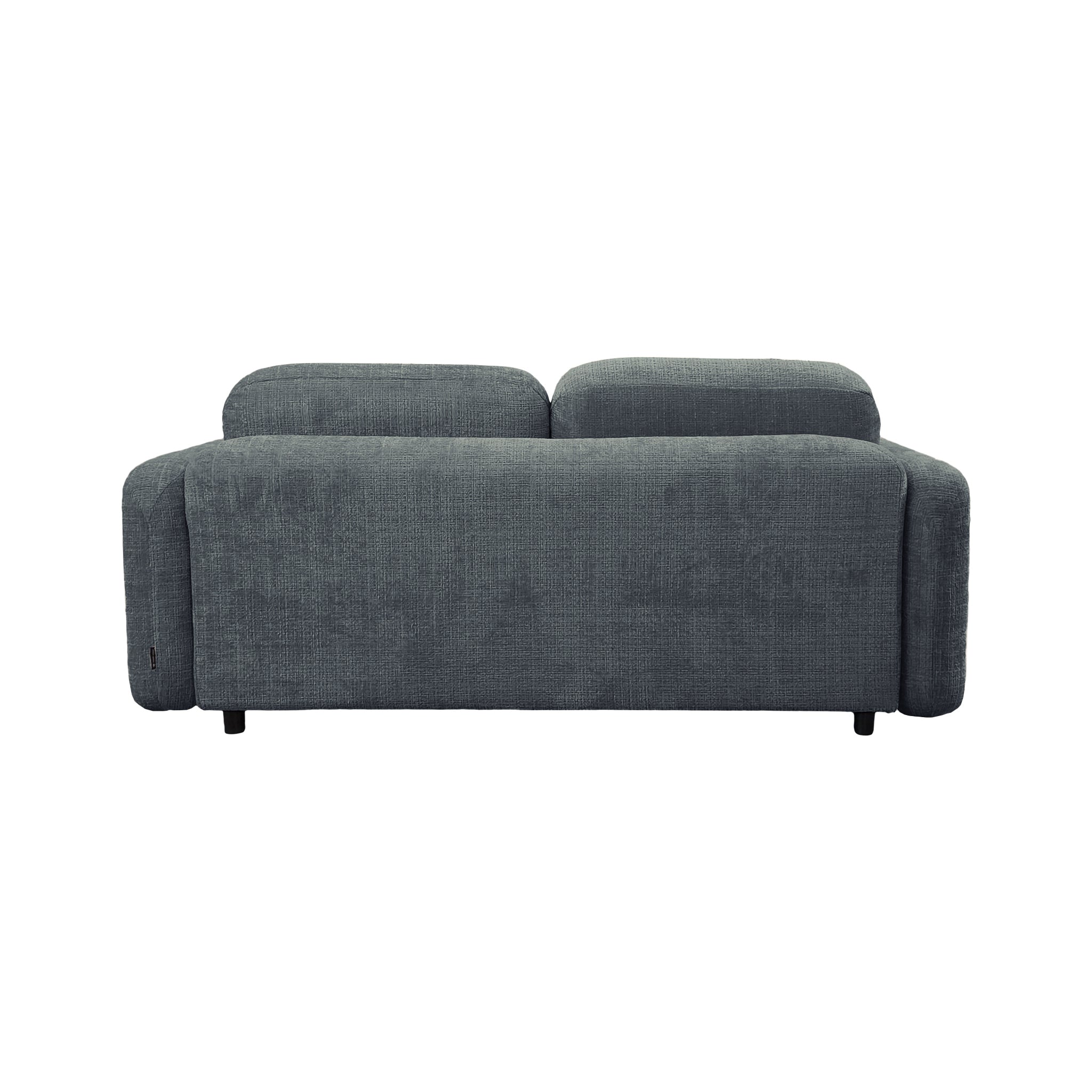 Canapé droit Martel en tissu chenille anthracite Paname Avenue, vue arrière sur fond blanc