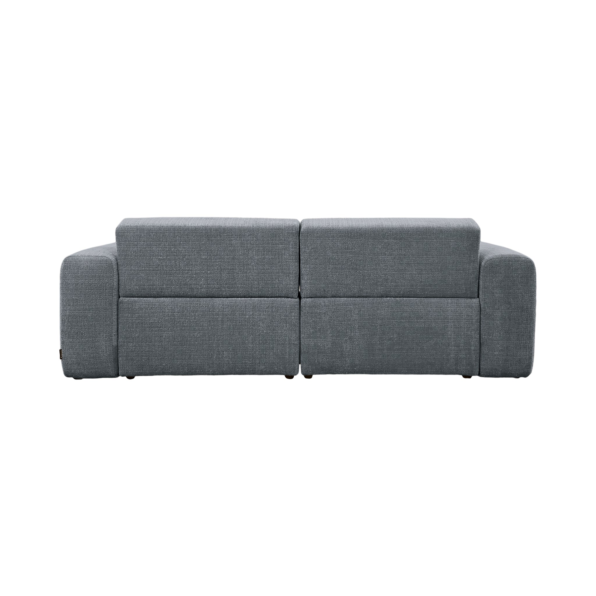 Canapé droit Sommerard en tissu chenille anthracite Paname Avenue, vue arrière sur fond blanc