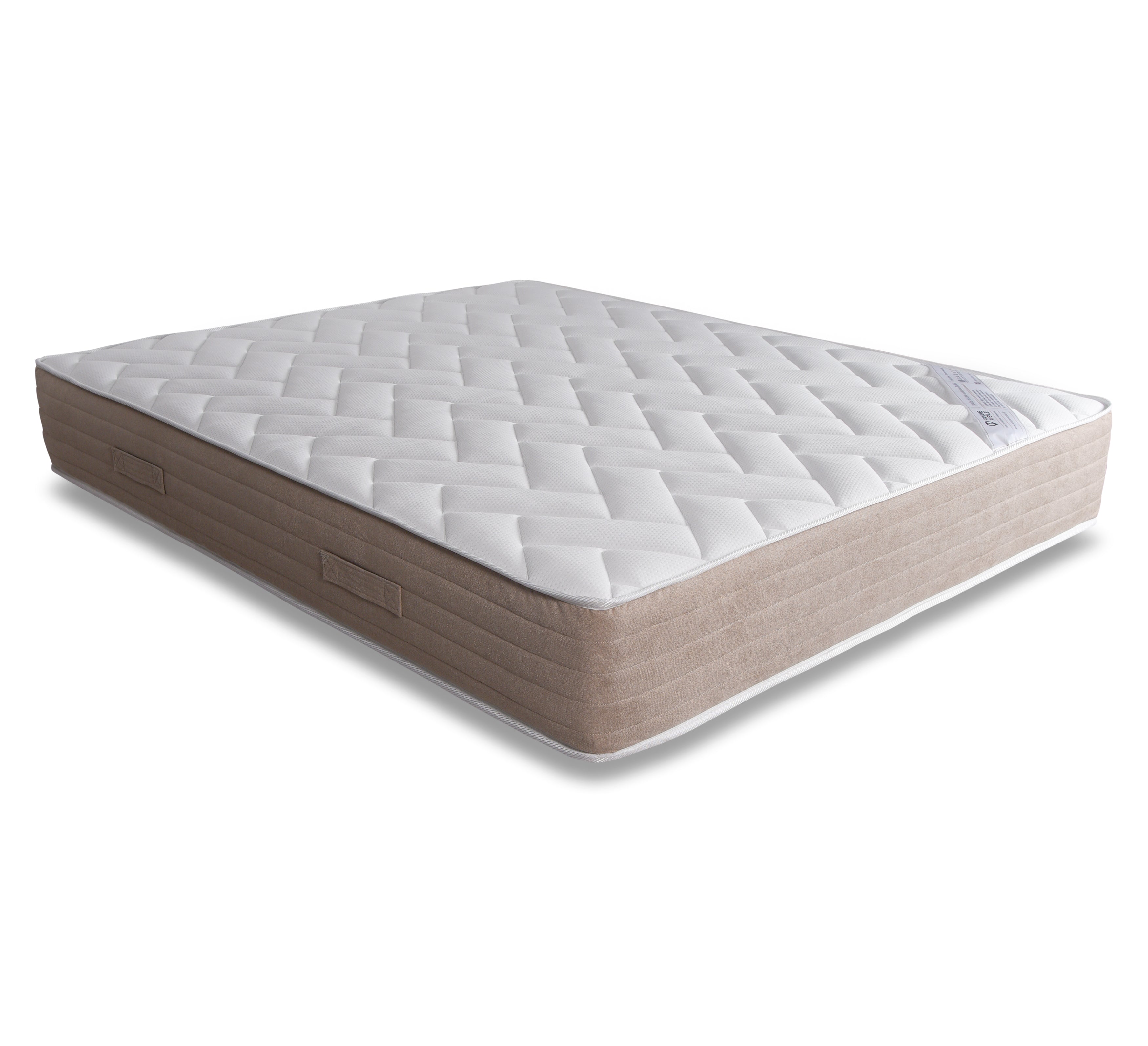 Matelas 160x200cm Bouloi 25cm ressorts ensachés 35kg/m3 de chez Paname Avenue en vue 3/4 sur fond blanc