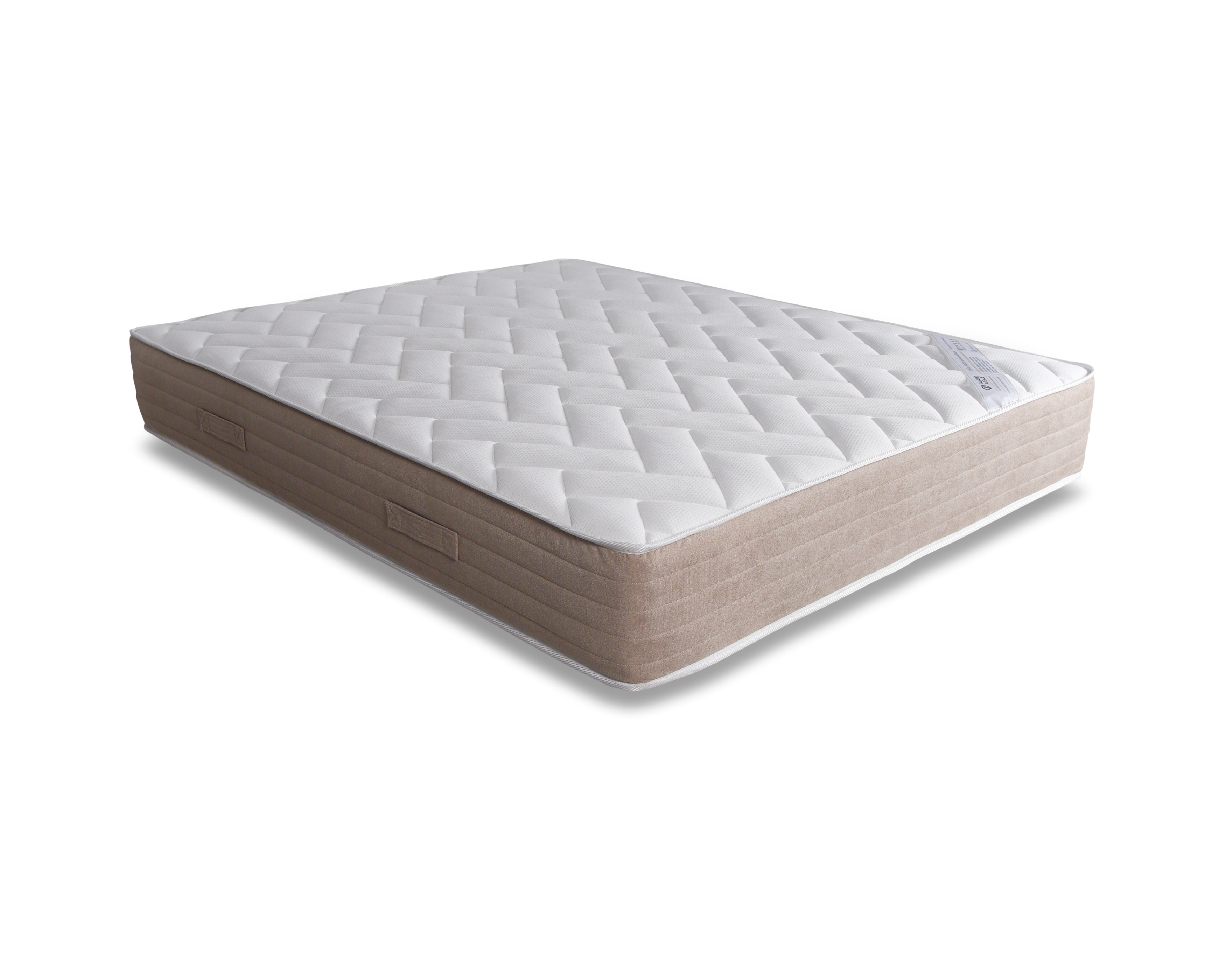Matelas 180x200cm Bouloi 25cm ressorts ensachés 35kg/m3 de chez Paname Avenue en vue 3/4 sur fond blanc
