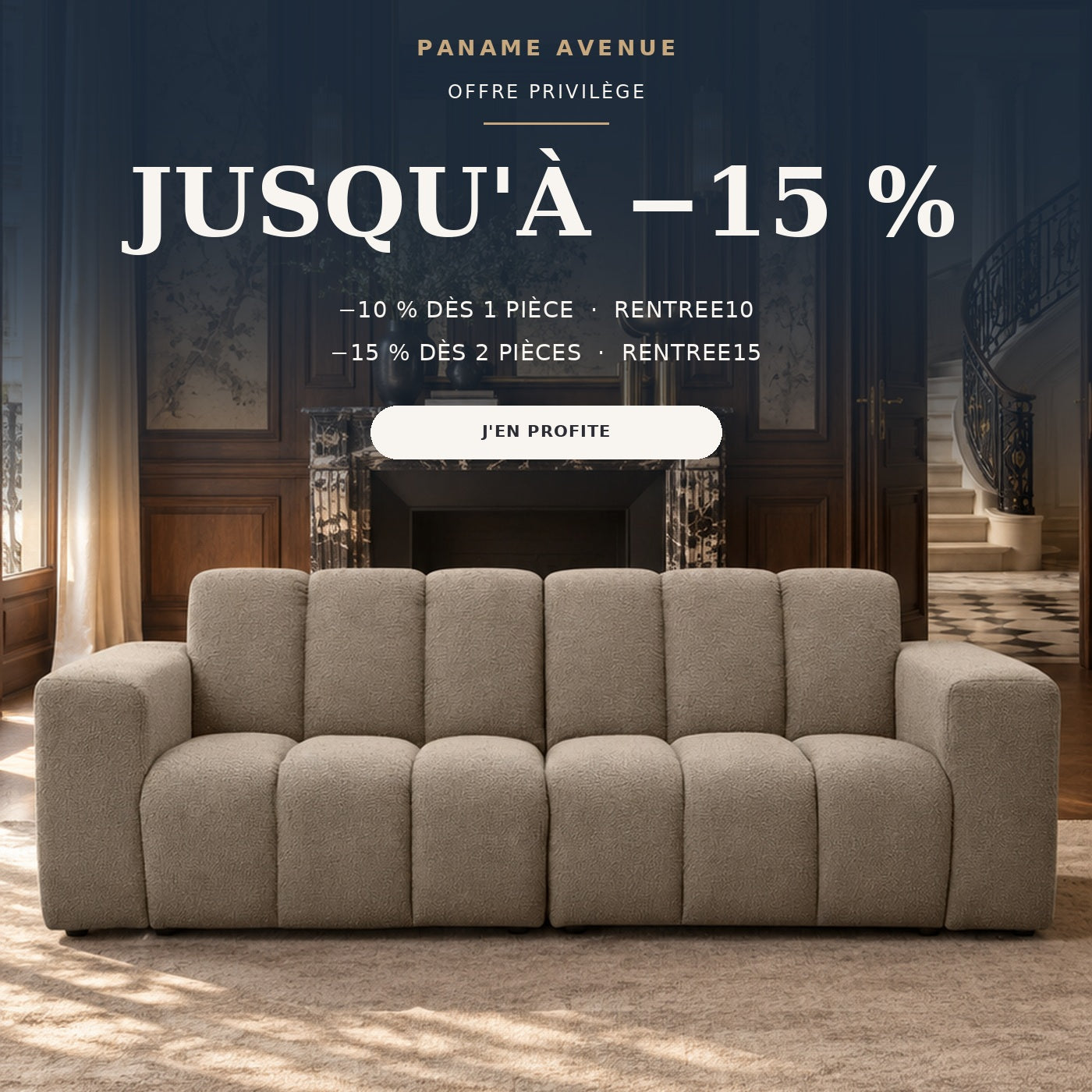 Offre Paname Avenue : jusqu’à 15 % de remise avec les codes RENTREE10 et RENTREE15