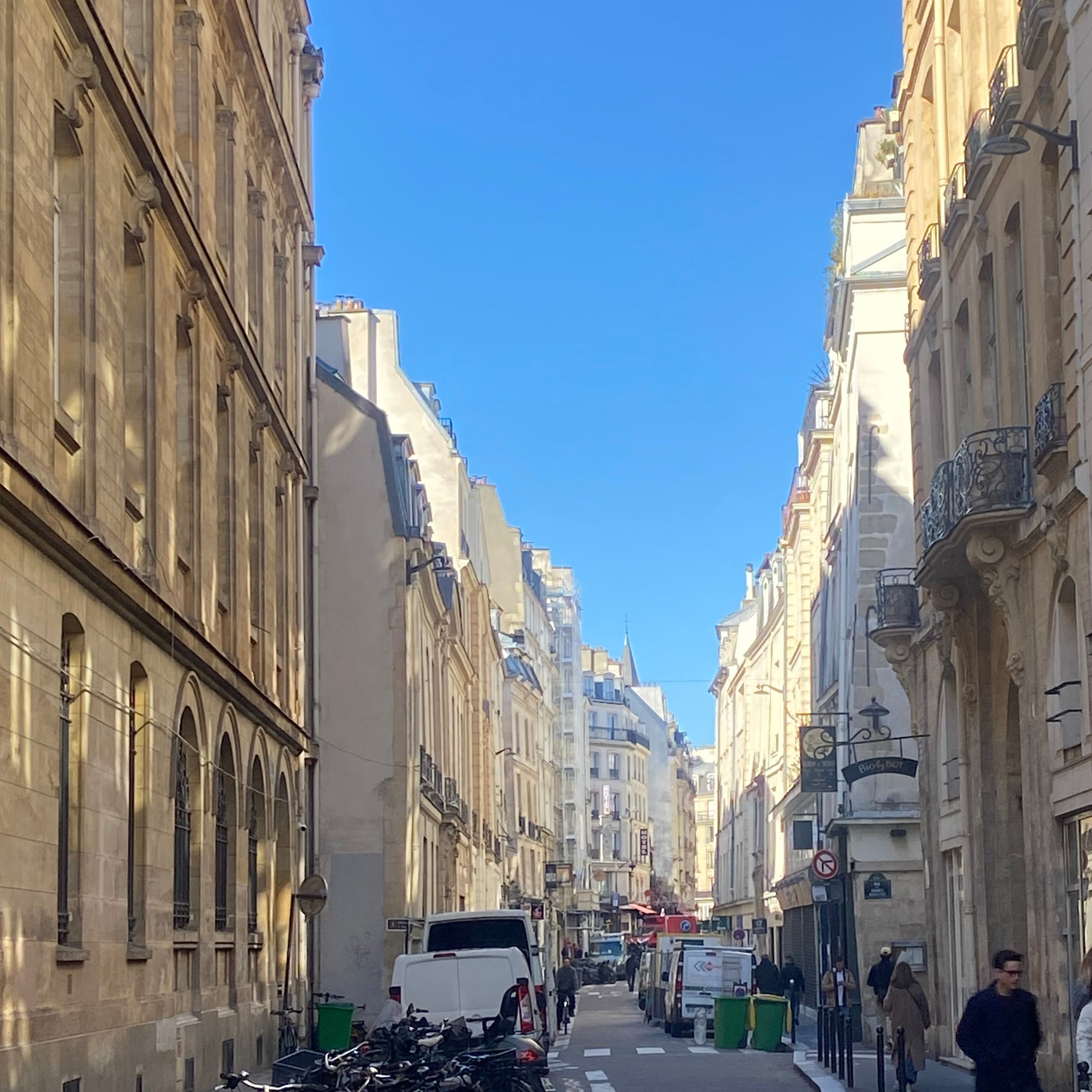 Vue sur la rue Saint André des Arts dans le quartier Rive Gauche de Paris par Paname Avenue