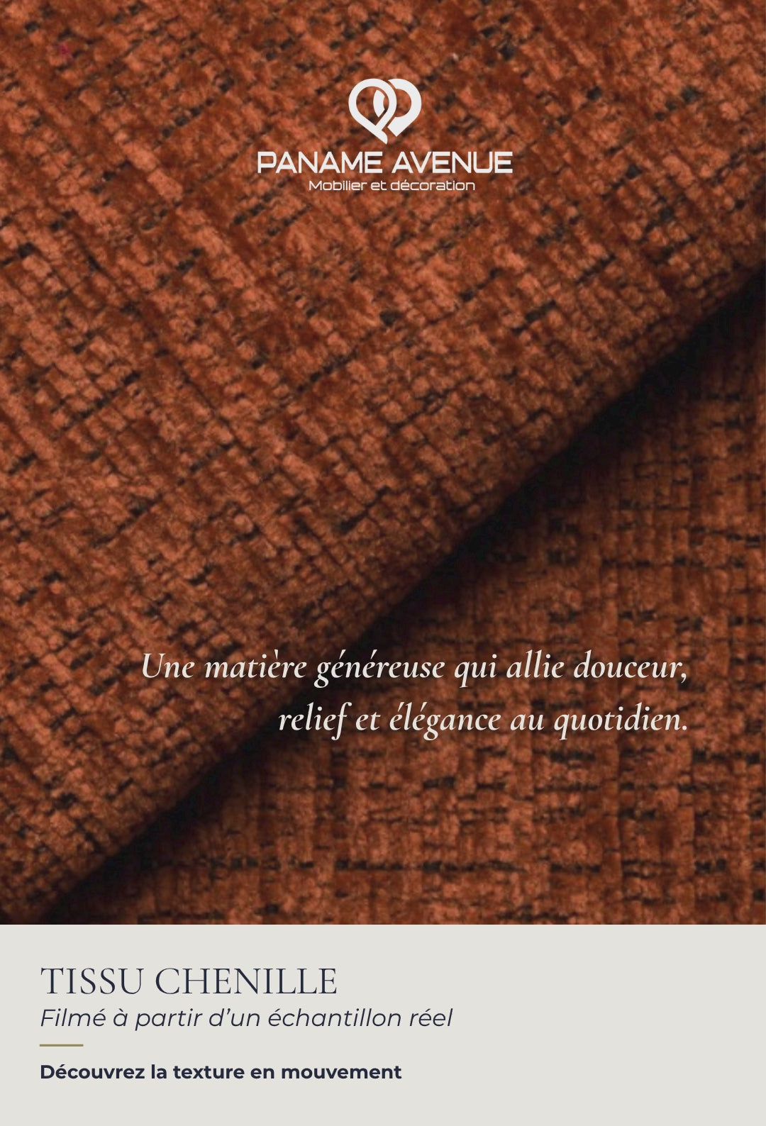 Nuancier du tissu chenille Kansas – échantillons et couleurs du revêtement – Paname Avenue