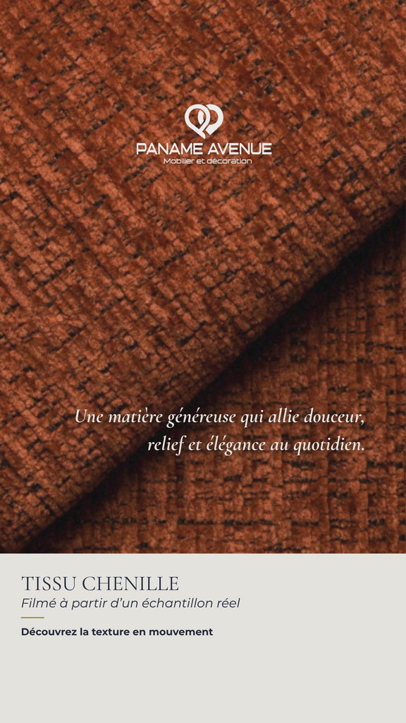 Nuancier du tissu chenille Kansas – échantillons et couleurs du revêtement – Paname Avenue