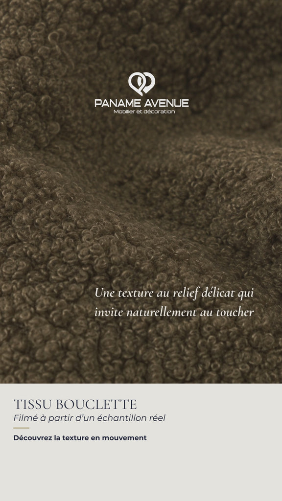 Nuancier du tissu bouclette marron Quelle – échantillons et couleurs du revêtement – Paname Avenue