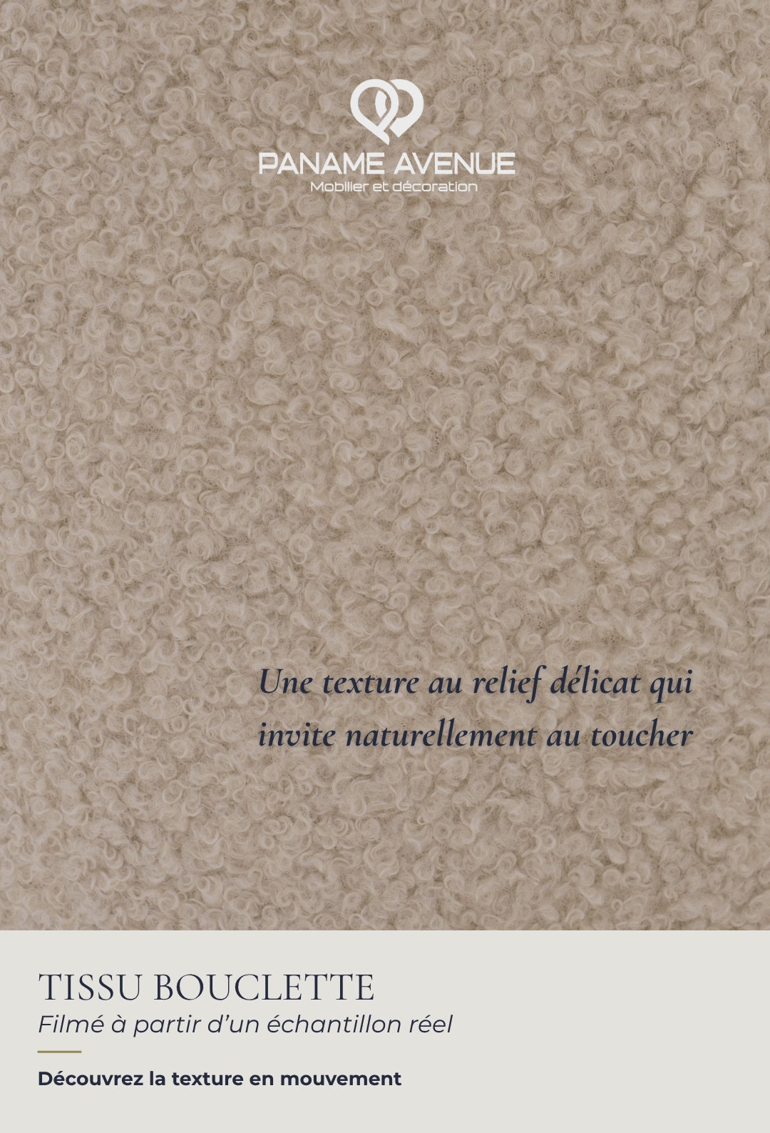 Nuancier du tissu bouclette marron Quelle – échantillons et couleurs du revêtement – Paname Avenue