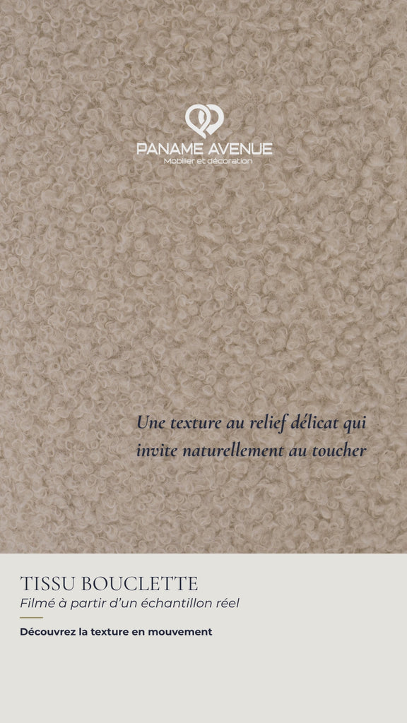 Nuancier du tissu bouclette marron Quelle – échantillons et couleurs du revêtement – Paname Avenue