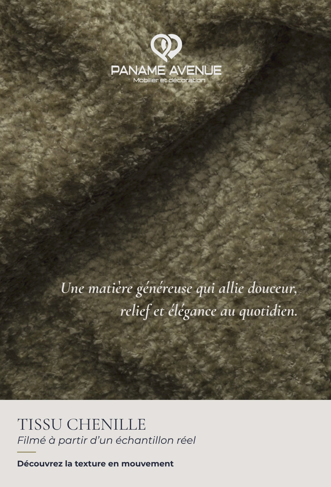 Nuancier du tissu chenille Euphoria – échantillons et couleurs du revêtement – Paname Avenue