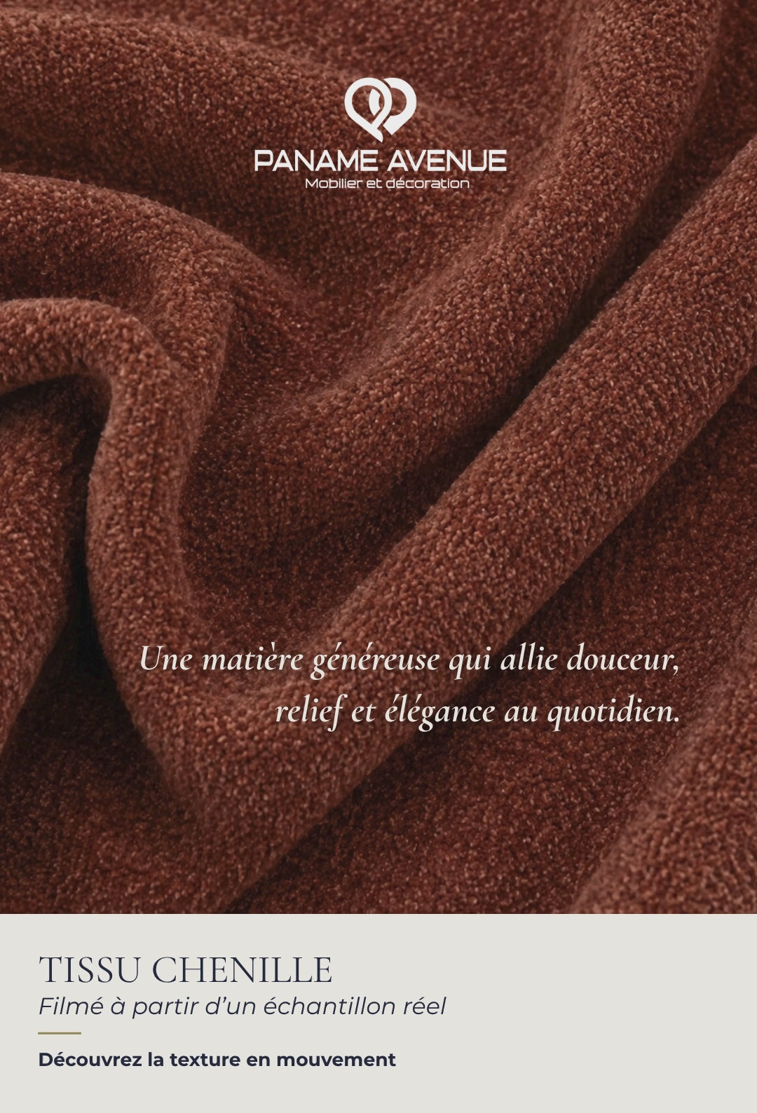 Nuancier du tissu chenille Ditra New – échantillons et couleurs du revêtement – Paname Avenue