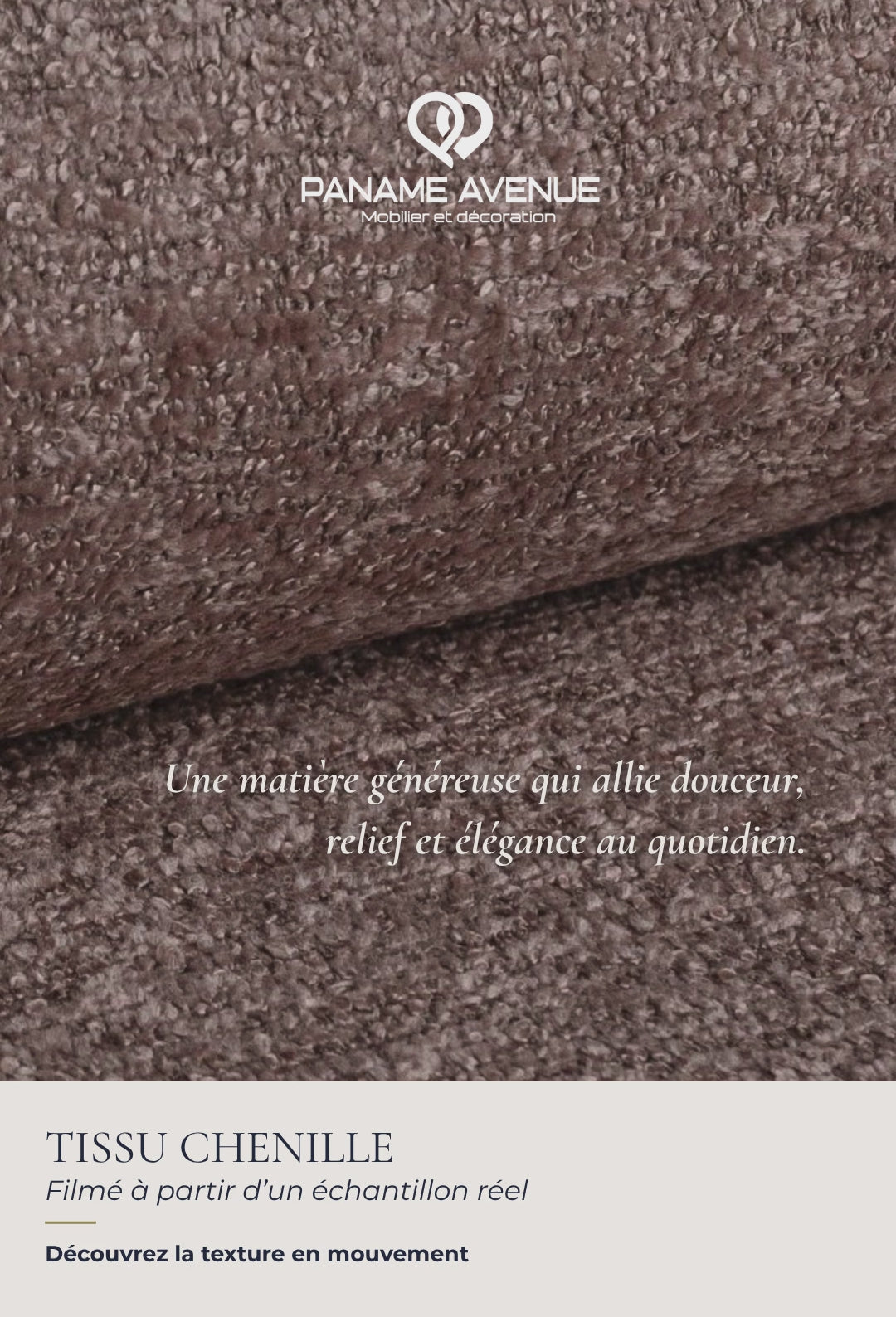 Nuancier du tissu chenille rose Toro – échantillons et couleurs du revêtement – Paname Avenue