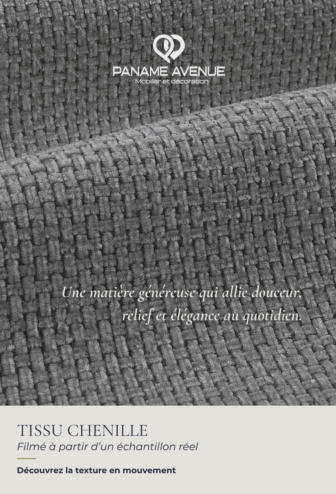 Nuancier du tissu chenille Flow – échantillons et couleurs du revêtement – Paname Avenue