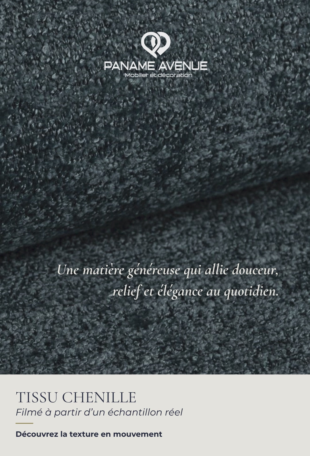 Nuancier du tissu chenille bleu Toro – échantillons et couleurs du revêtement – Paname Avenue