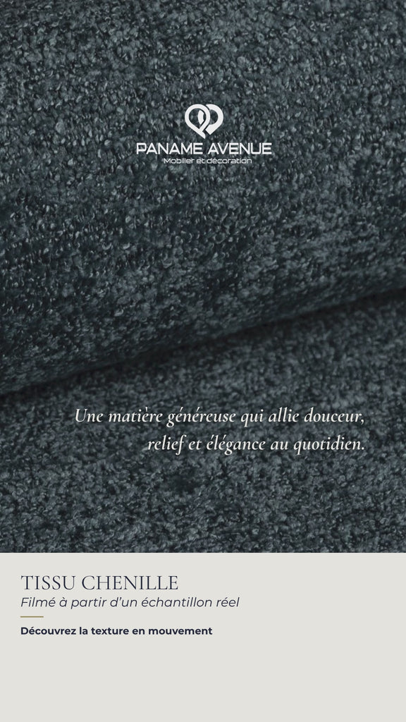 Nuancier du tissu chenille bleu Toro – échantillons et couleurs du revêtement – Paname Avenue