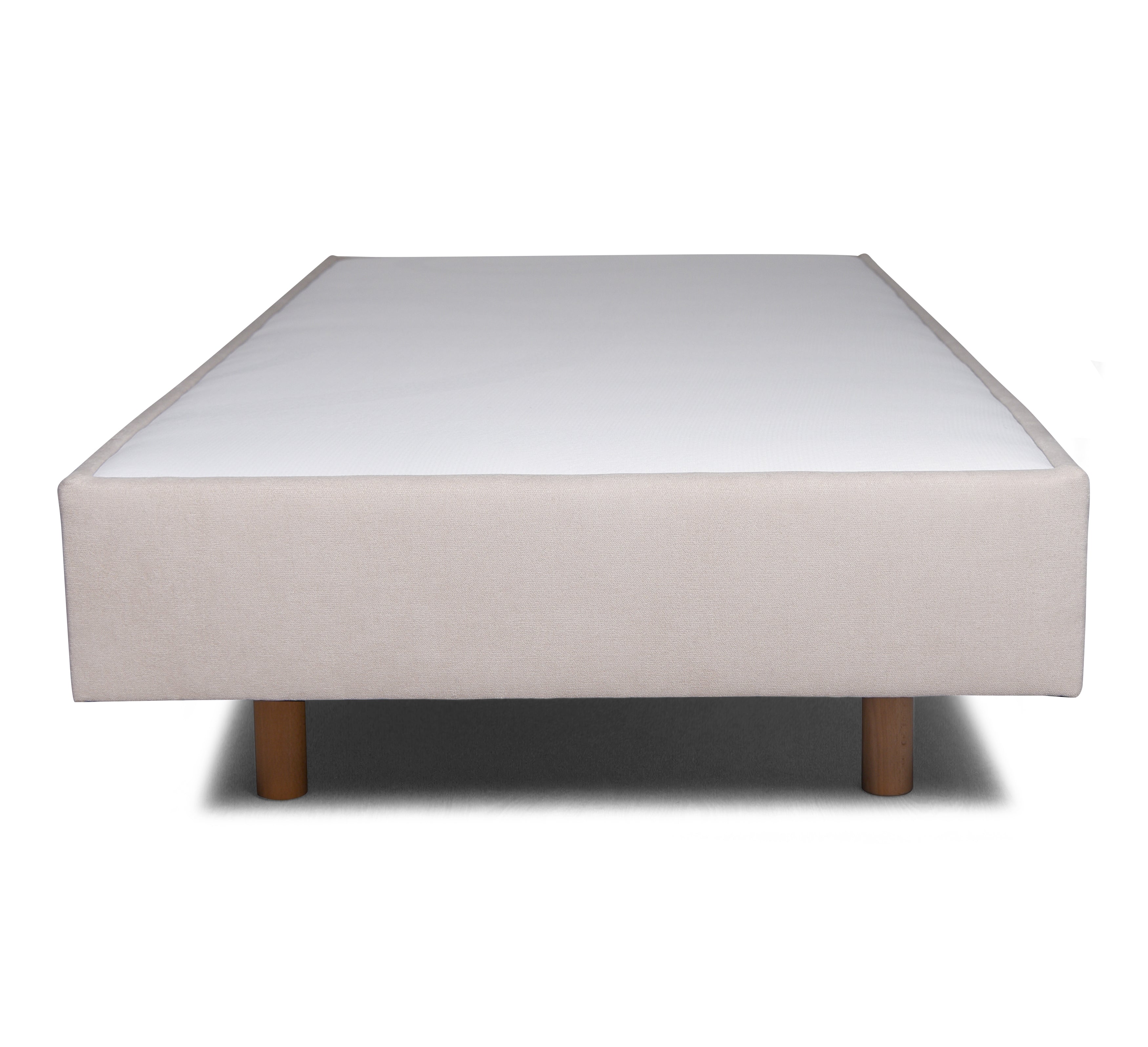 Sommier tapissier 90x200cm Richard-Lenoir beige masse décalée en vue de face sur fond blanc de chez Paname Avenue 