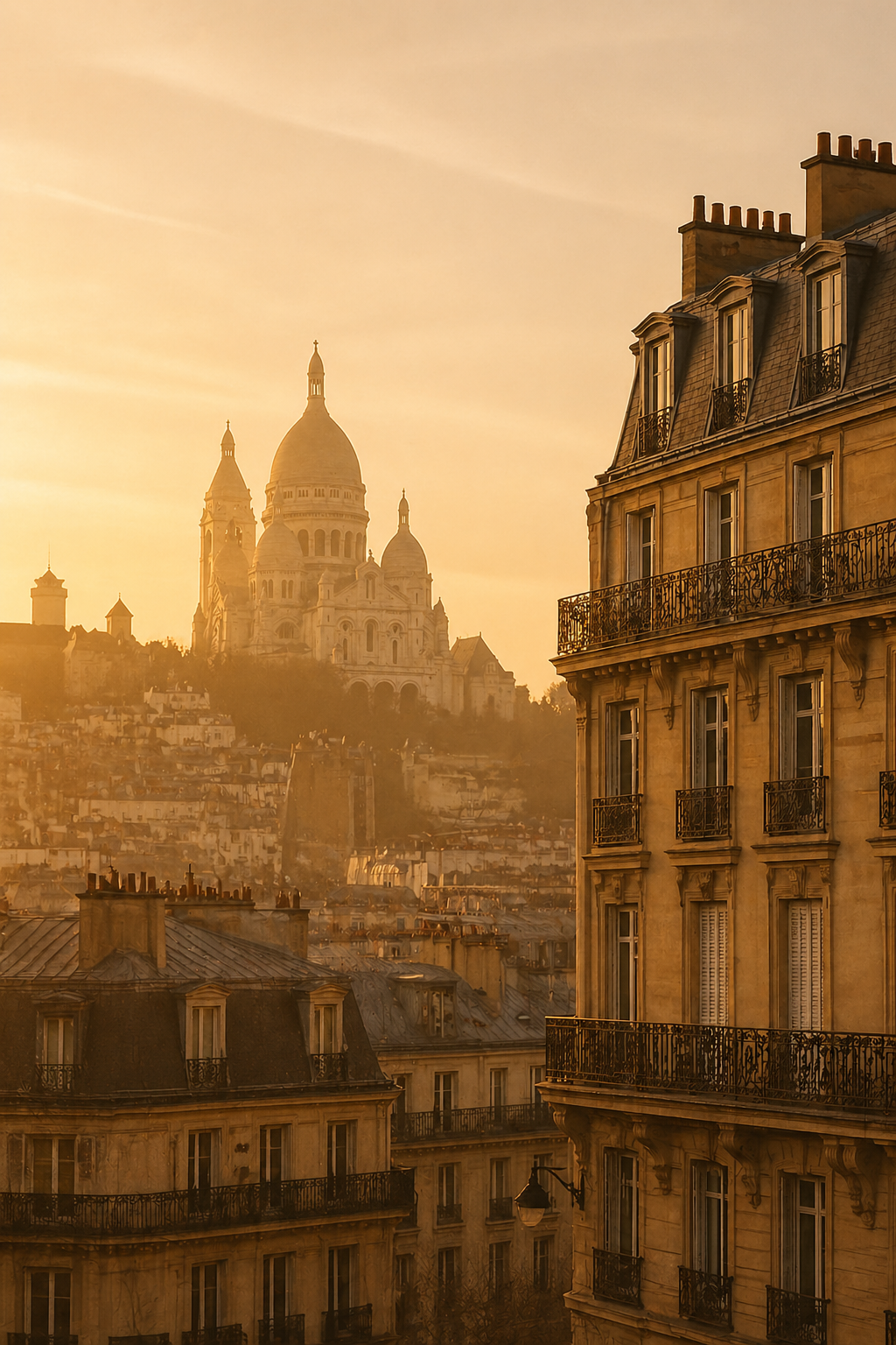 Vue sur le Sacré Cœur à Paris